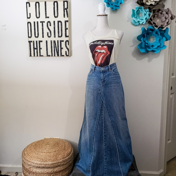 Lucky Brand Dresses & Skirts - LUCKY BRAND JEANS SKIRT LONG INSEAM MONTESANO 29 8